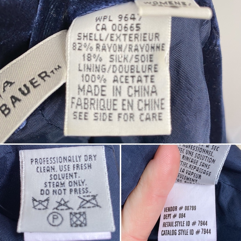 Beautiful dark blue velvet jacket by Eddie Bauer 6 - Picture 8 of 8
